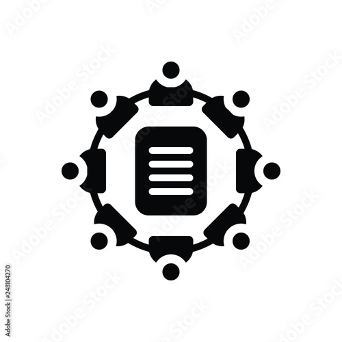 Black solid icon for leads  generation 