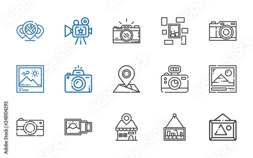 photograph icons set