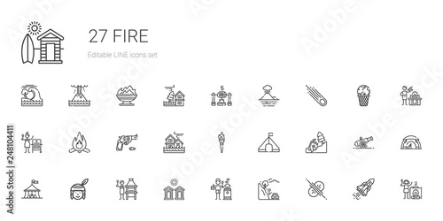 fire icons set