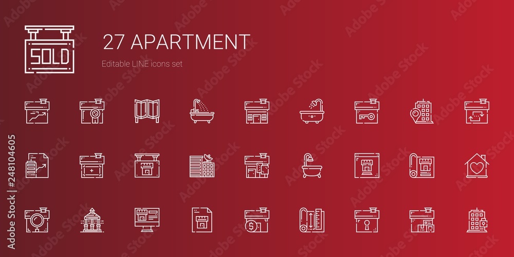 apartment icons set