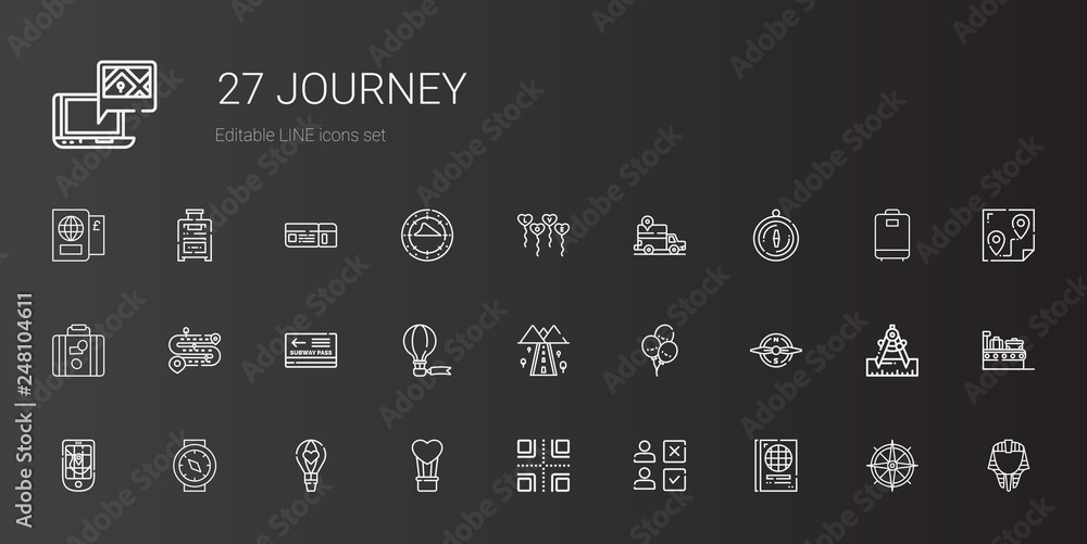 journey icons set