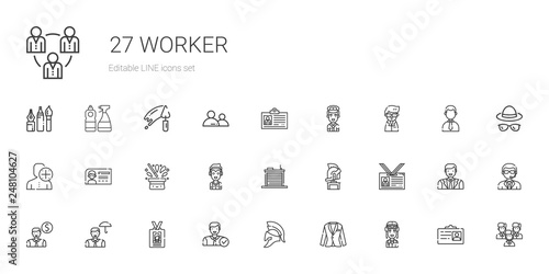 worker icons set