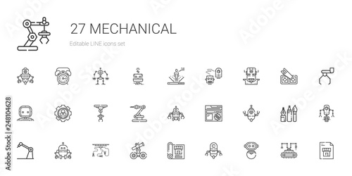 mechanical icons set