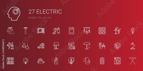 electric icons set