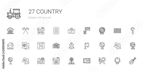 country icons set
