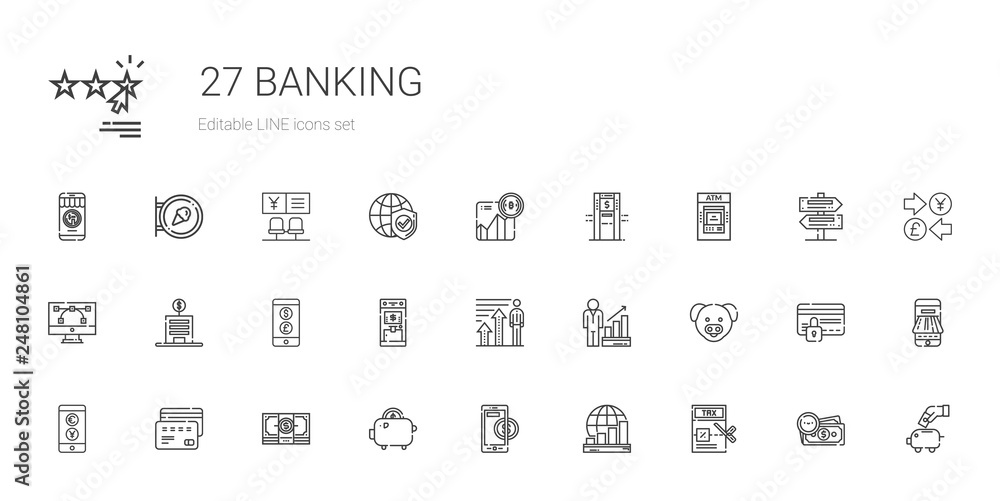 banking icons set banking icons set