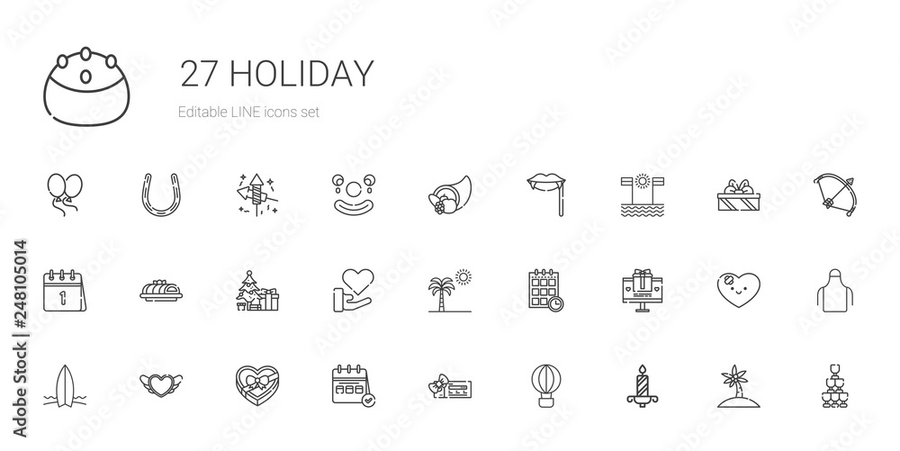 holiday icons set holiday icons set