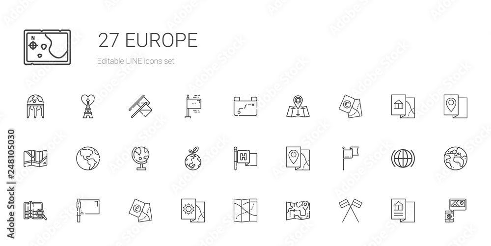 europe icons set europe icons set