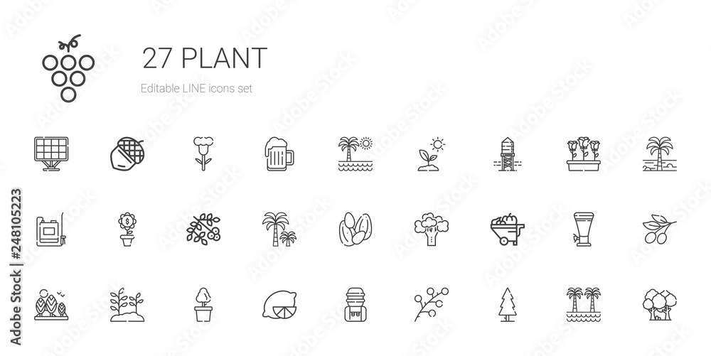 plant icons set