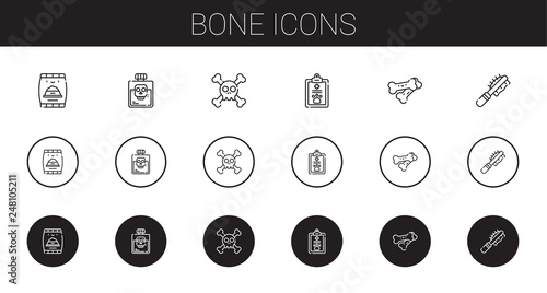 bone icons set