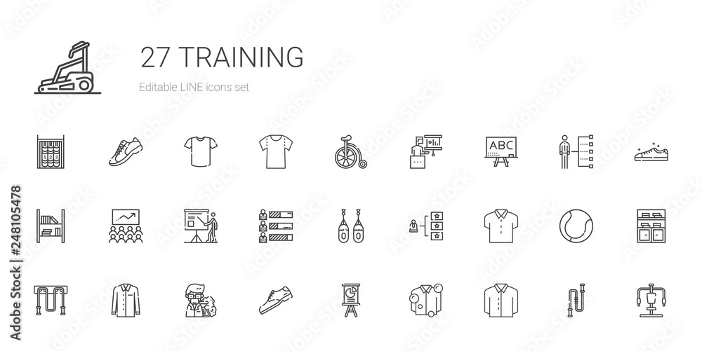 training icons set training icons set