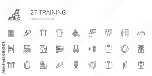 training icons set