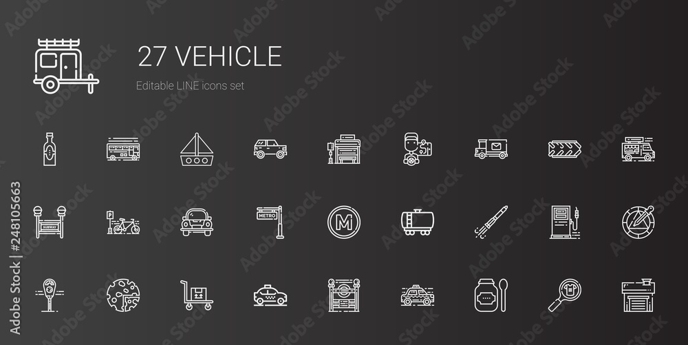 vehicle icons set vehicle icons set