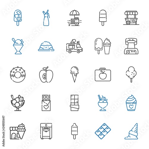 snack icons set