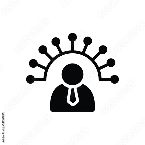 Black solid icon for admin  administration