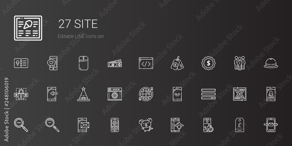 site icons set