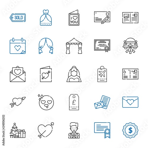 invitation icons set
