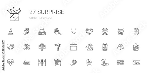 surprise icons set