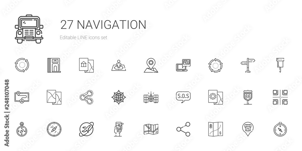 navigation icons set navigation icons set