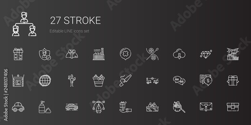 stroke icons set