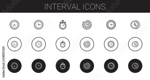 interval icons set