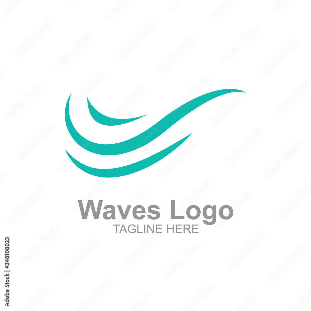 Sea and waves logo Sea and waves logo