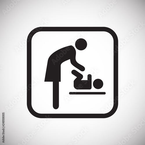 Restroom swaddle icon on white background for graphic and web design, Modern simple vector sign. Internet concept. Trendy symbol for website design web button or mobile app