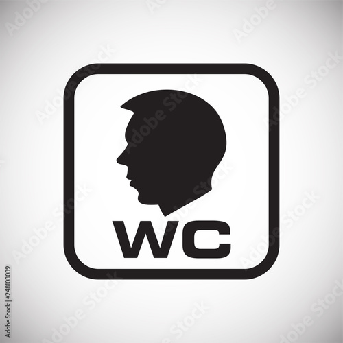 Restroom male icon on white background for graphic and web design, Modern simple vector sign. Internet concept. Trendy symbol for website design web button or mobile app