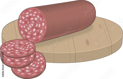 Salami Vector Illustration