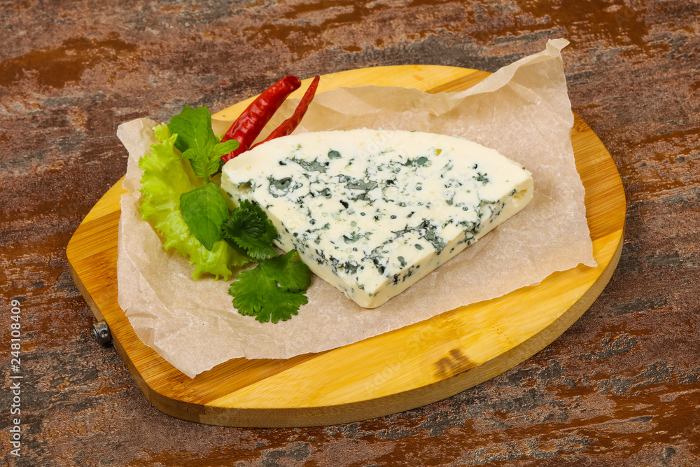 Blue cheese slice Blue cheese slice