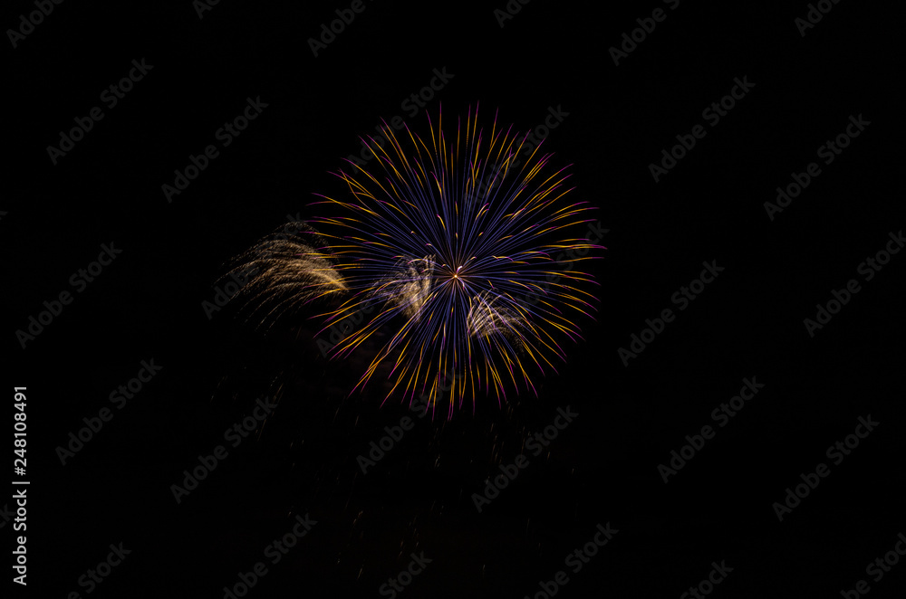 Closeup of isolated fireworks for compositing Closeup of isolated fireworks for compositing