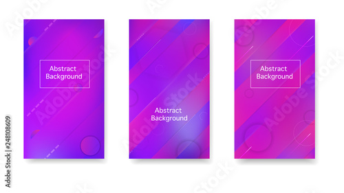 Gradient, neon, lines, forms. Vector. Color geometric gradient, futuristic background. Modern cover in a minimalist style.