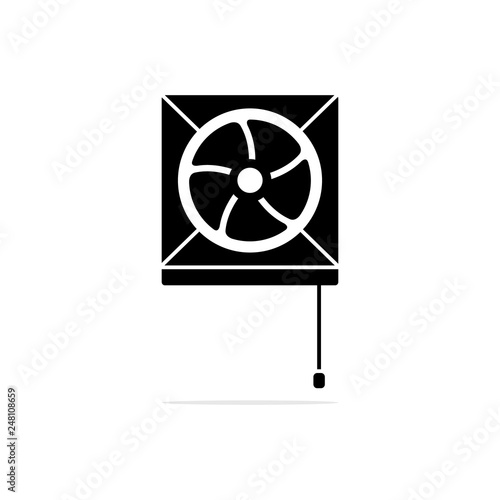 Exhaust fan icon, vector concept illustration for design.