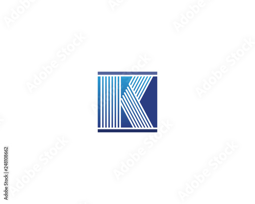 k letter k logo design and vector