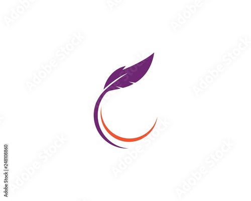 feather logo vector