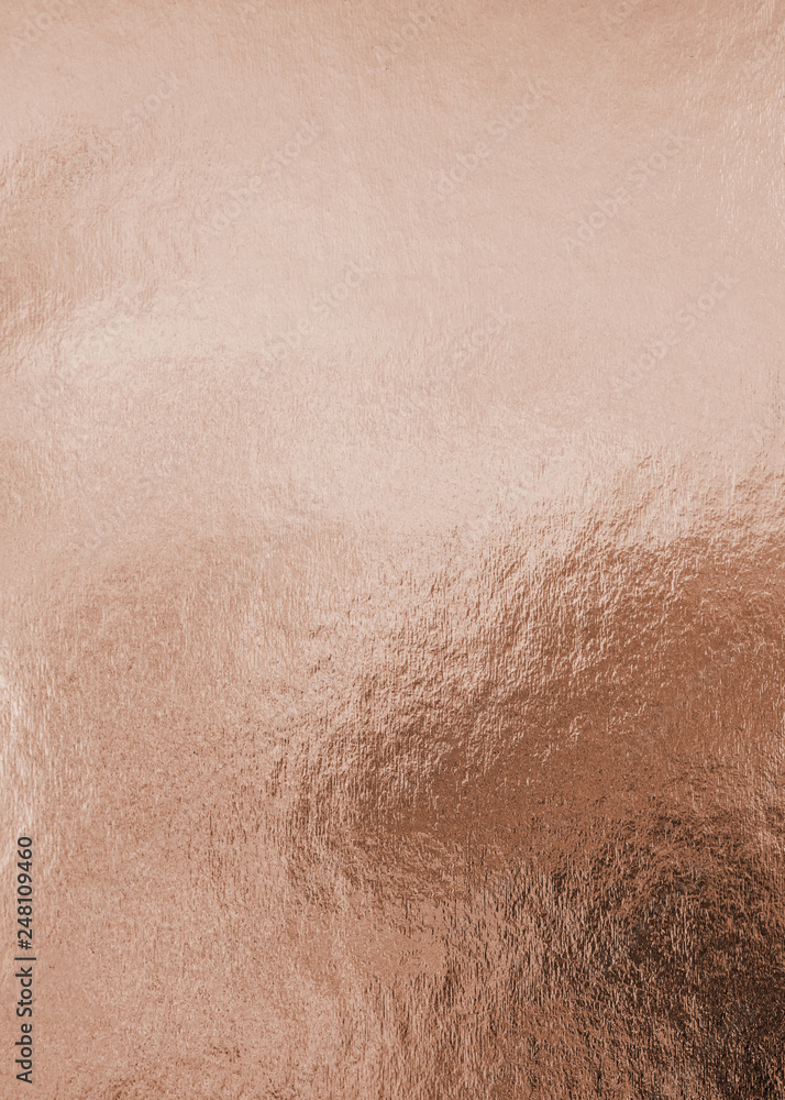 Fototapeta premium Copper foil shiny wrapping paper texture background for wall paper decoration element.