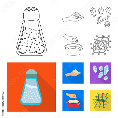 Vector illustration of cooking and sea sign. Collection of cooking and baking   stock symbol for web.