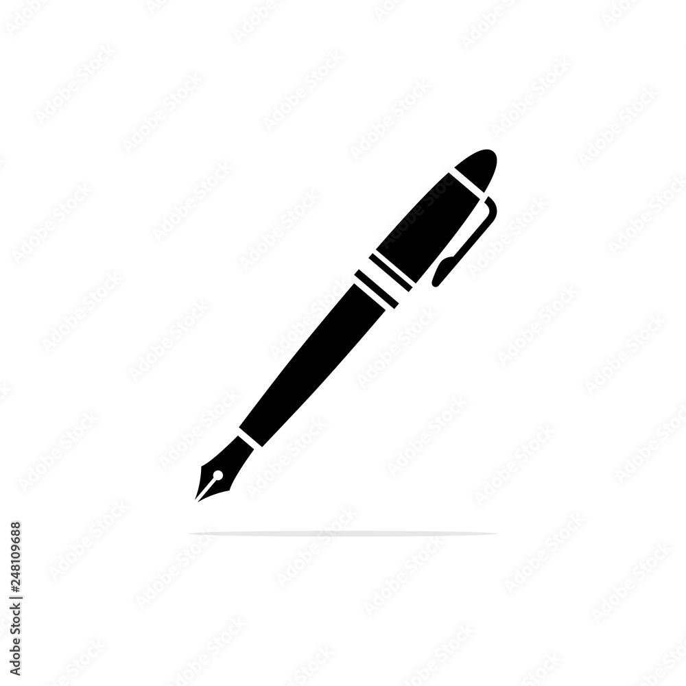 Pen icon, vector concept illustration for design. Pen icon, vector concept illustration for design.