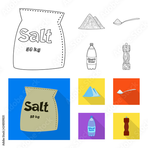 Vector design of cooking and sea symbol. Set of cooking and baking   stock vector illustration.