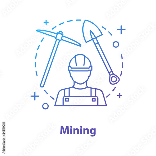 Mining industry concept icon