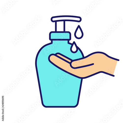 Hand soap color icon