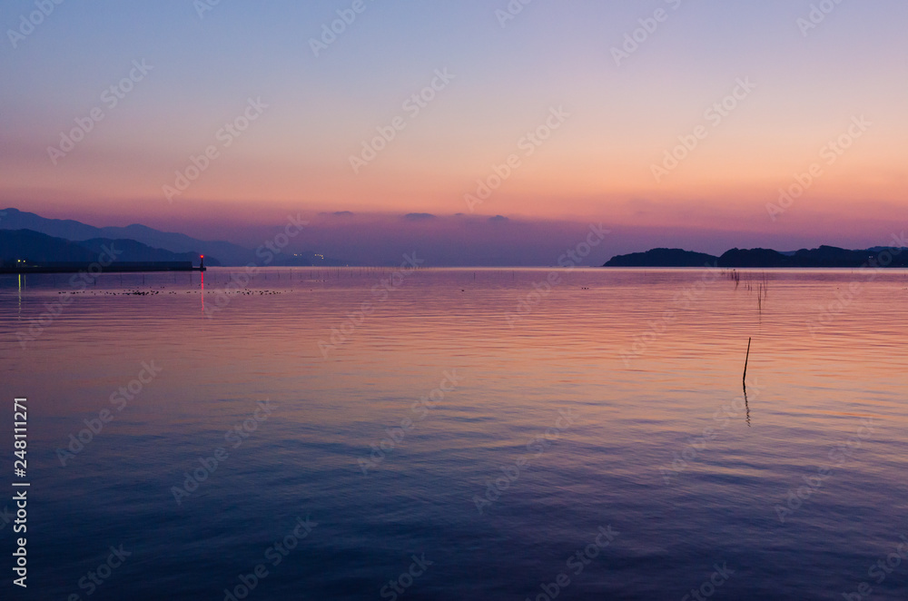 Obraz premium 海岸の夕景