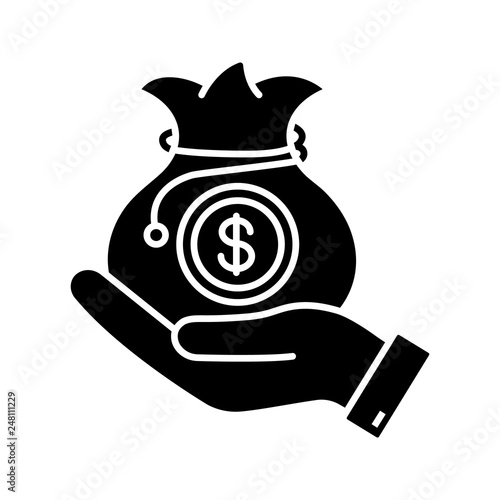 Venture capital glyph icon