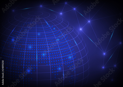 world high tech abstract background