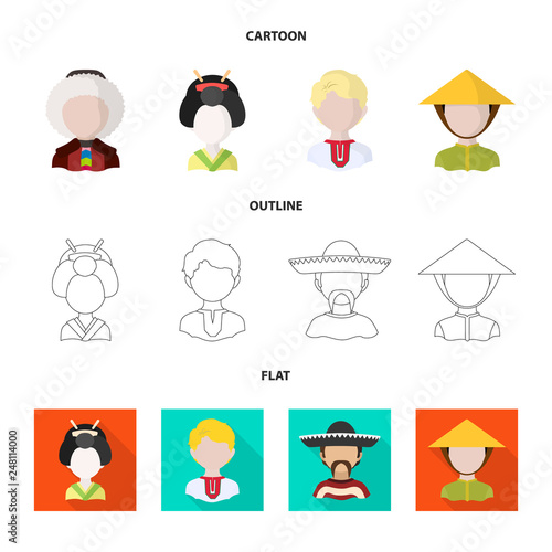 Vector illustration of imitator and resident sign. Collection of imitator and culture stock vector illustration.