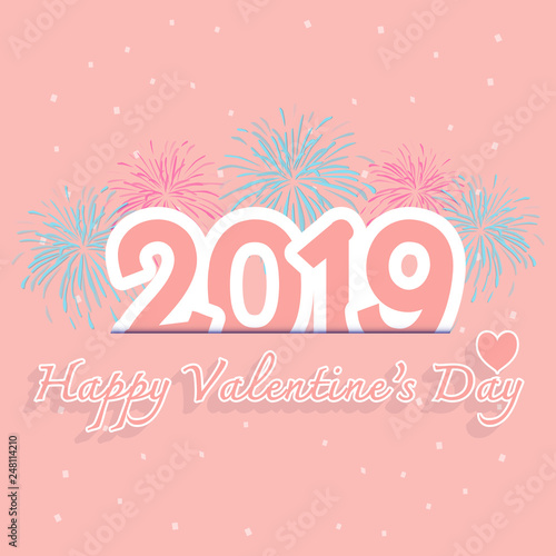 2019 new year celebration with firework