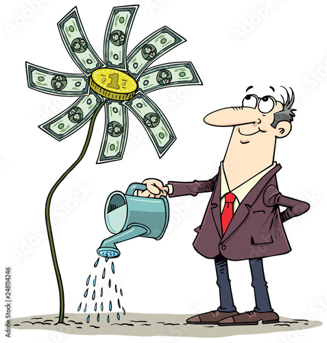businessman and money