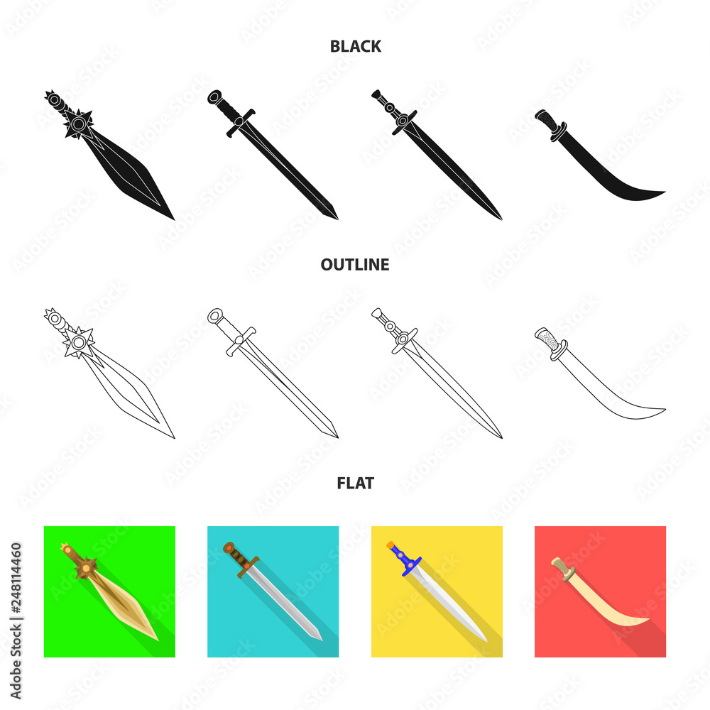 Vector illustration of game and armor sign. Set of game and blade vector icon for stock. Vector illustration of game and armor sign. Set of game and blade vector icon for stock.