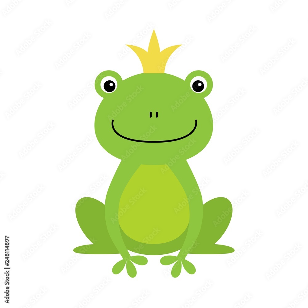 illustration of isolated frog prince on white background illustration of isolated frog prince on white background