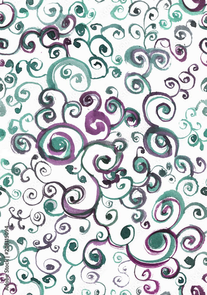 Hand drawn ornament seamless pattern. Wallpaper, fabric design. Hand drawn ornament seamless pattern. Wallpaper, fabric design.